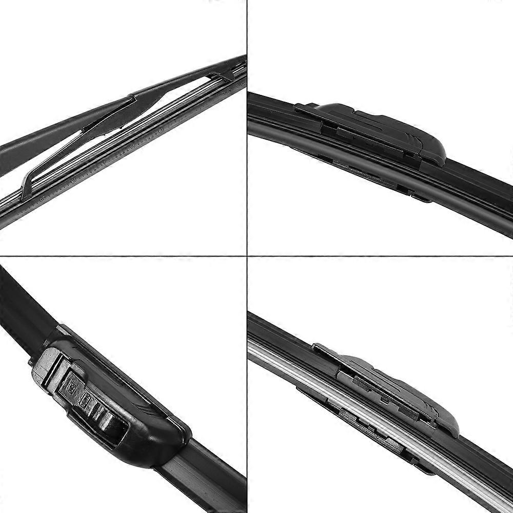 3pcs Front Rear Windshield Windscreen Wiper Blade Set Replacement for Peugeot 206 98-10