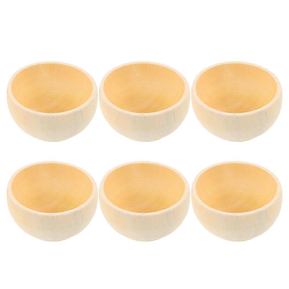 Wooden Craft Bowls Diy Wood Bowls Serving Snacks Mother's Day present Diy Enthusiasts 6Pcs