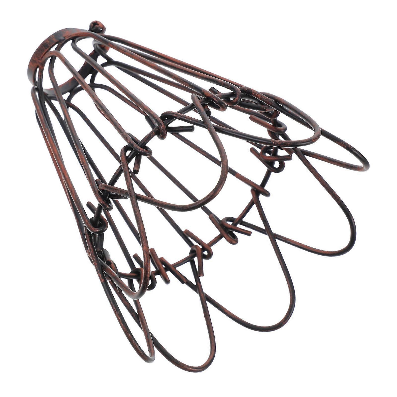 Wire Cage Lampshade Metal Lamp Shade For Home Decor Small Iron Art Light Cover Rustic .50X10.30X3.50CM Decorative Lighting 1Pcs