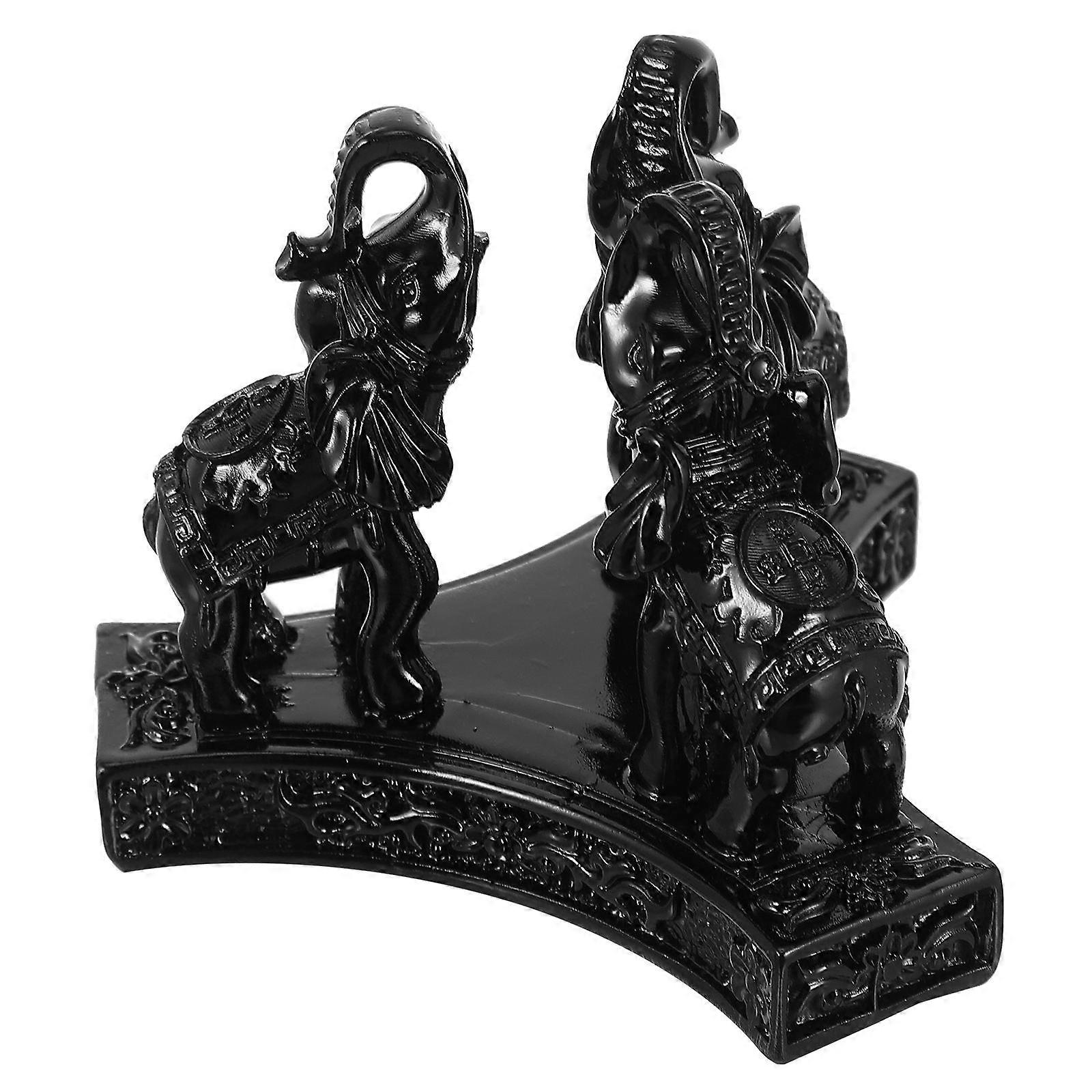 Desktop Elephant Decor Resin Elephant Ornament Home Decoration 10.5x10.5cm Sphere Stand 1Pc