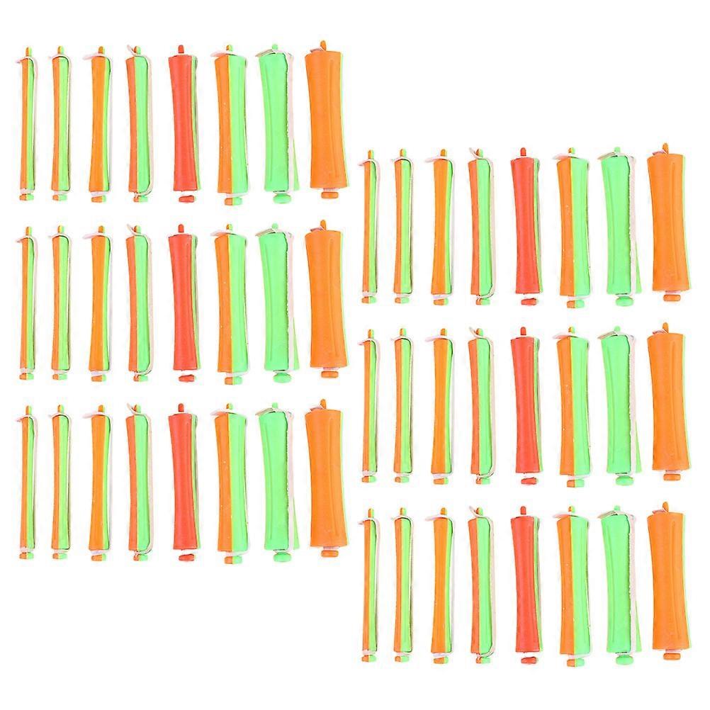 Hair Curling Perming Rods Curlers For Home Use And Salon Use Medium Size Multi Color 8 Set