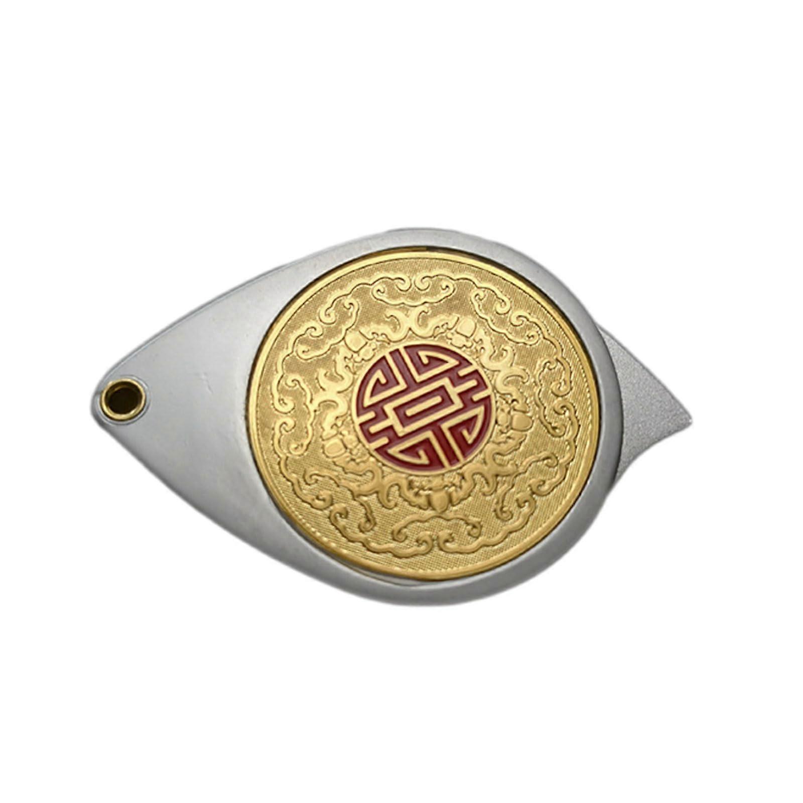 Glass Pocket Loupe with Folding Lens for Reading Stamps, Jewelry, Coins, and Detailed Inspections