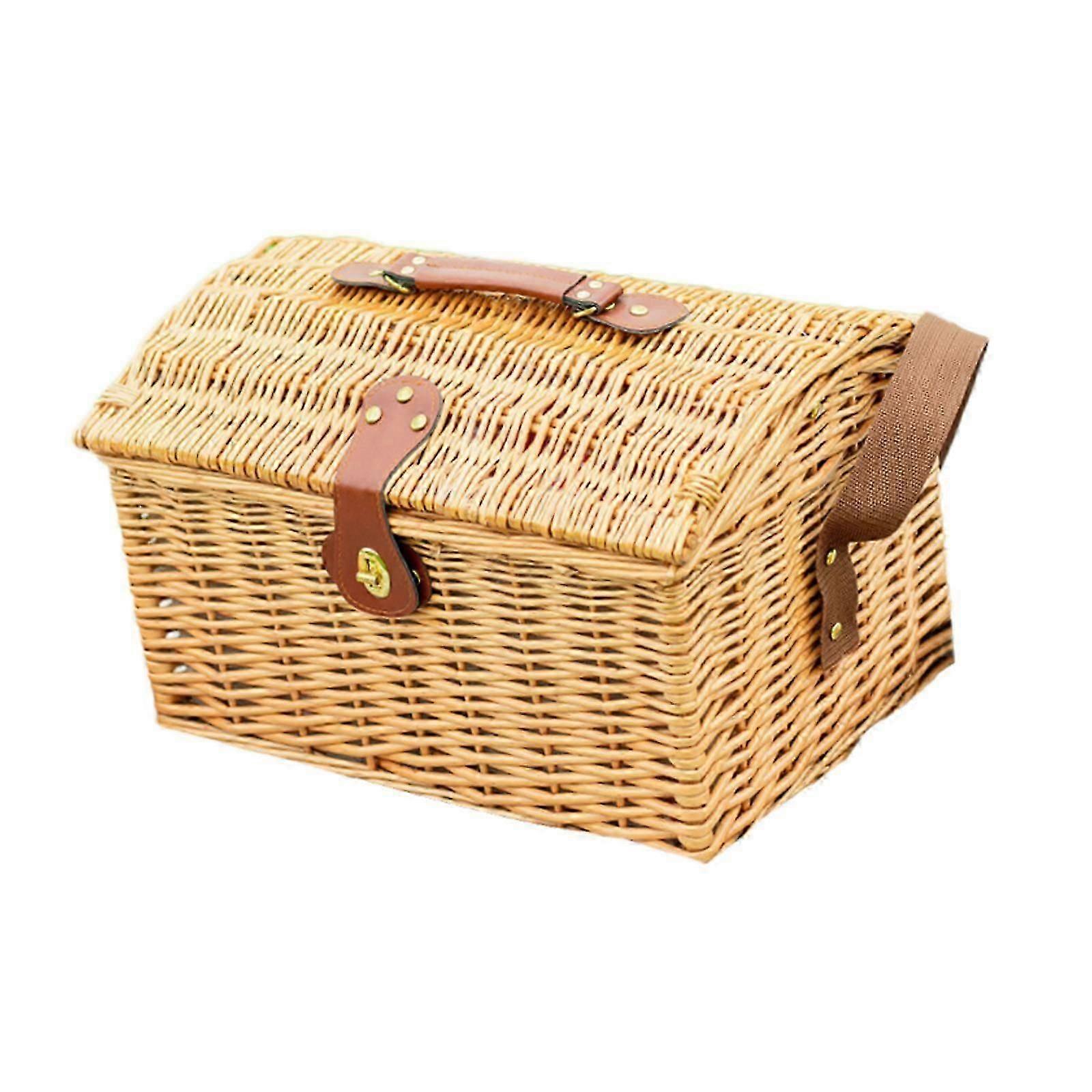 Picnic Basket Rustic Multipurpose Fruit Bread Basket for BBQ Outdoor Camping