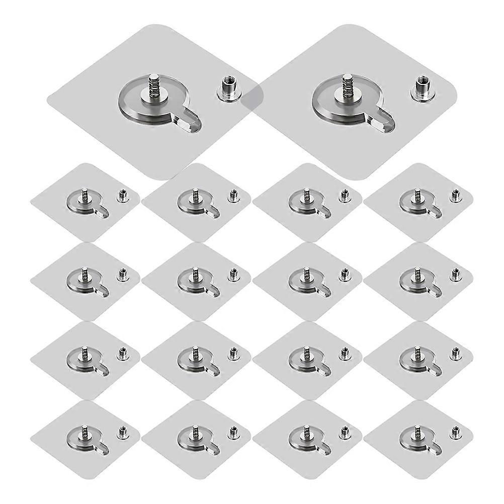 20pcs Wall Storage Hooks Adhesive Decorative Hooks for Photo Frame Display