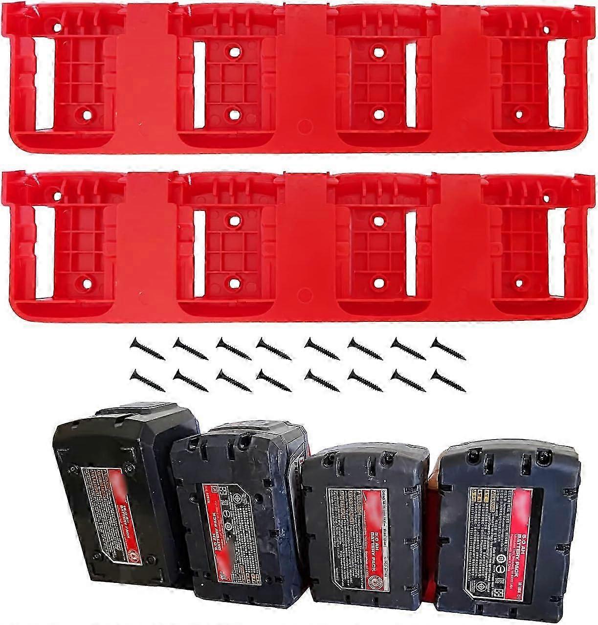 Battery Holders for Milwaukee M18 18V: 2pc Mounts