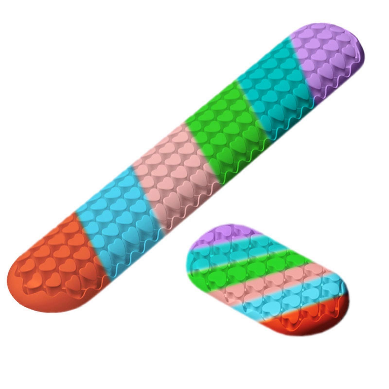 Keyboard Wrist Rest Set with Nonslip Base Wrist Pad for Keyboard with Ergonomic Memory Foam for Computer Laptop Office Multicolor