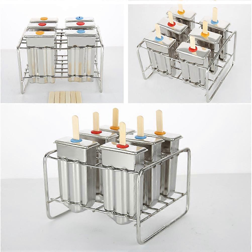 Ice Cream Molds Popsicle Maker Assorted Color 14.5 x 13 x 14cm DIY Activities 6Pcs