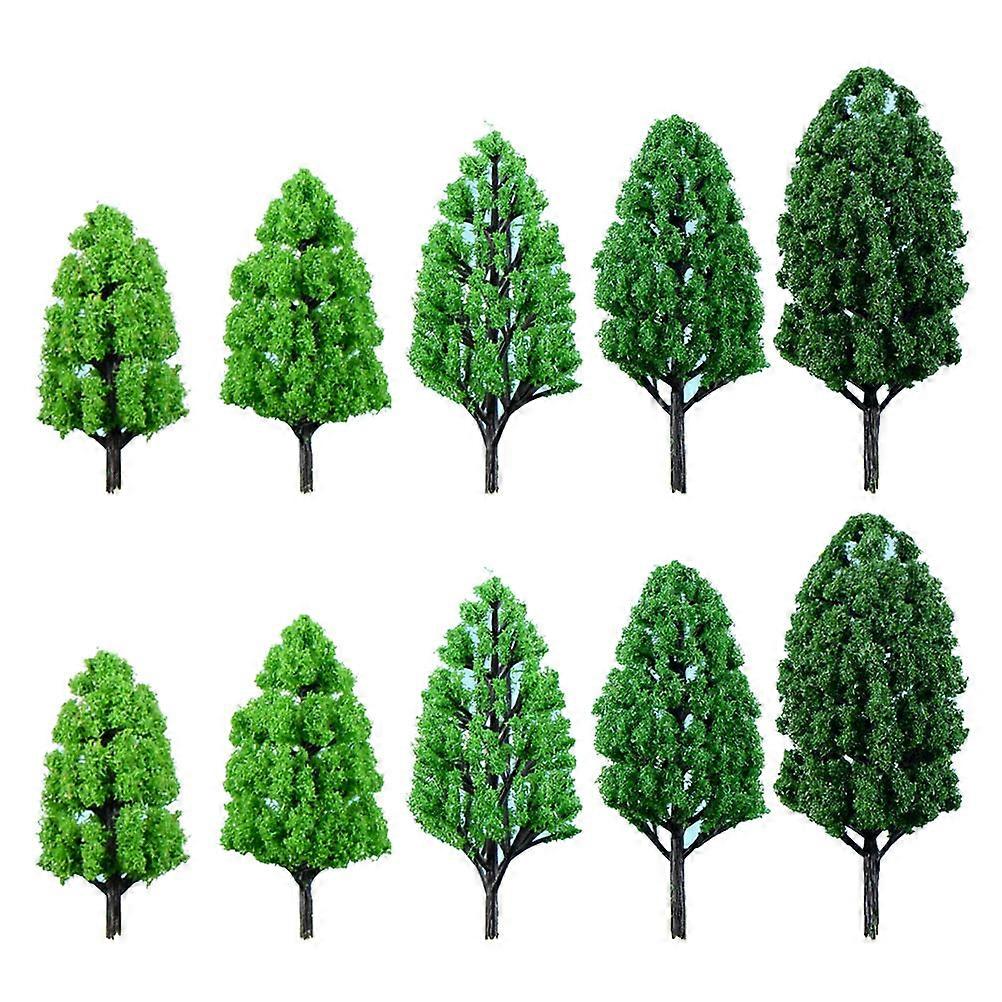 Green Model Trees Simulation Mini Tree For Friends And Families 10Pcs