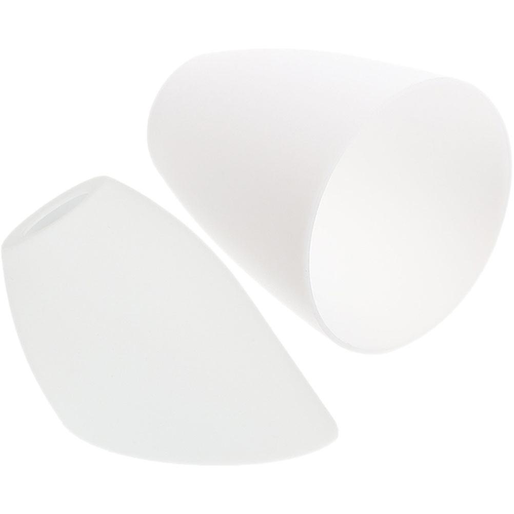 Inclined Head Lampshade for Table and Wall Lamps Warm Gentle Lighting Home Use White Plastic 2