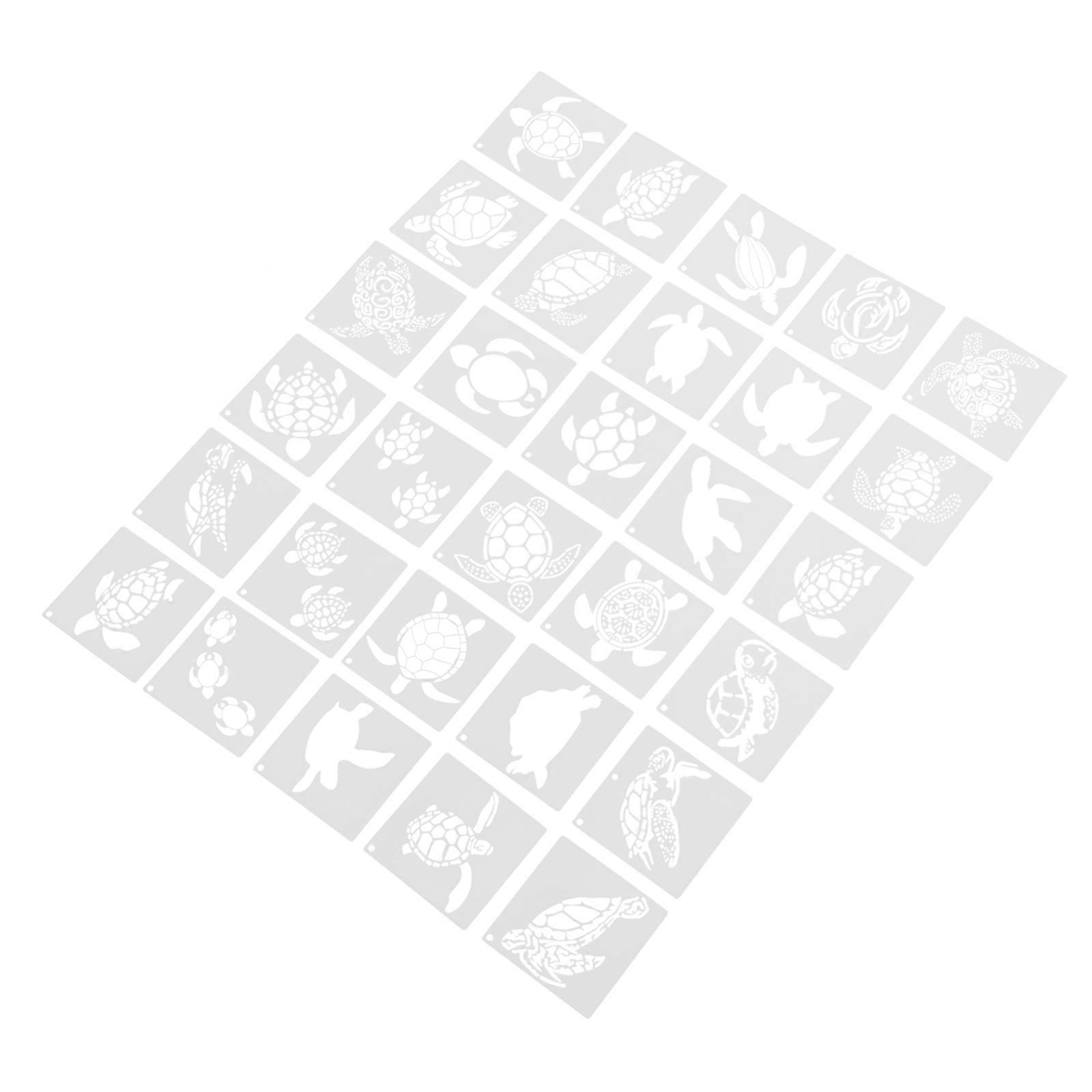 Sea Turtle Stencils for Painting Versatile Craft Projects 30Pcs Set