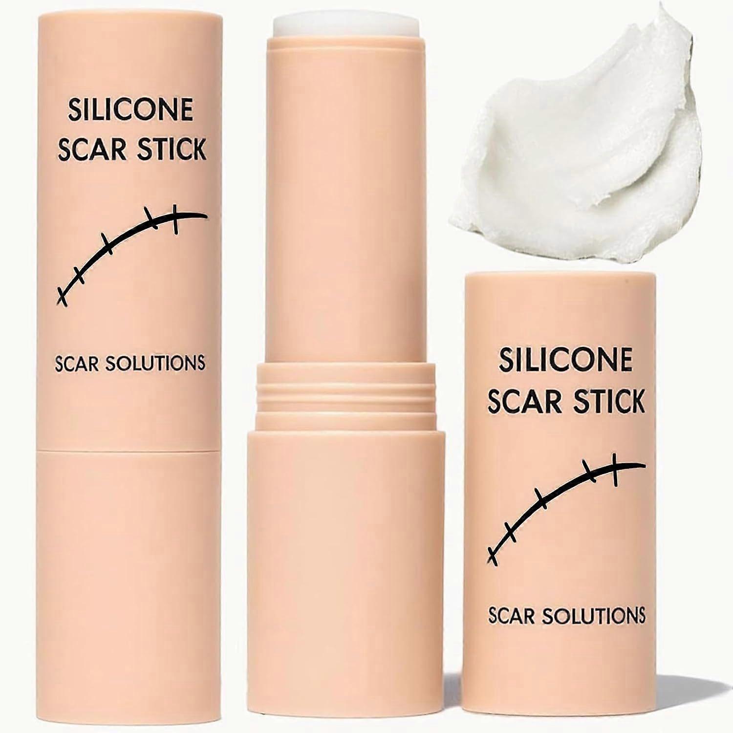 Scar Solutions シリコン スカースティック |顔と体のための60%シリコンスキンケアスカースティック|ツボクサエキス&ビタミンE配合 |すべてのSに優しい
