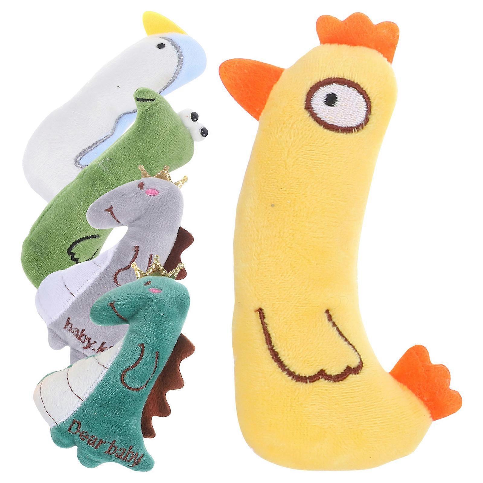 Stimulating Cat Toys Plush Cat Toys Interactive Toy Pillow Shape 5Pcs