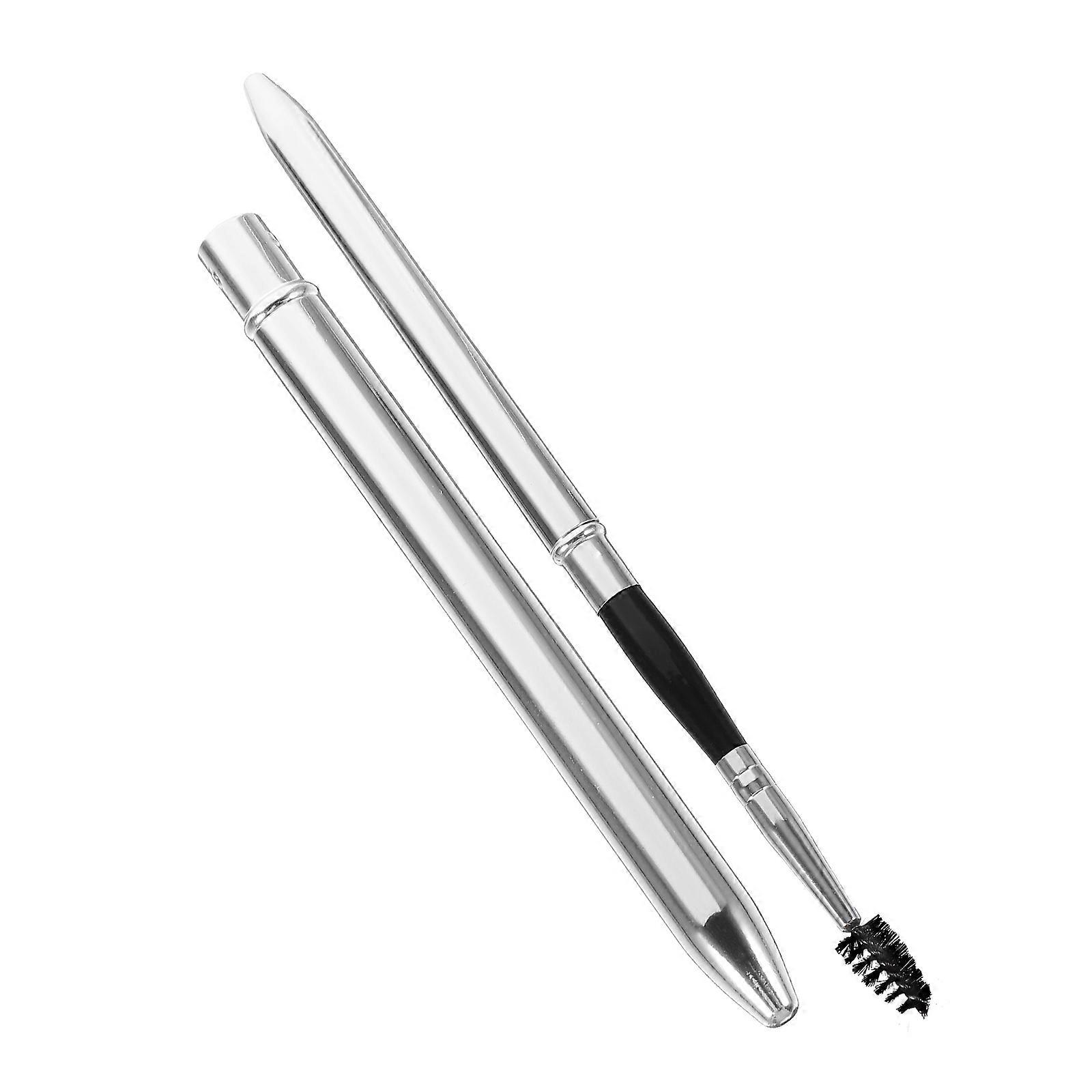 Lash Brushes Eye Makeup Tools Eyelash Wands Portable Rust Resistant Silver For Everyday Use 2Pcs
