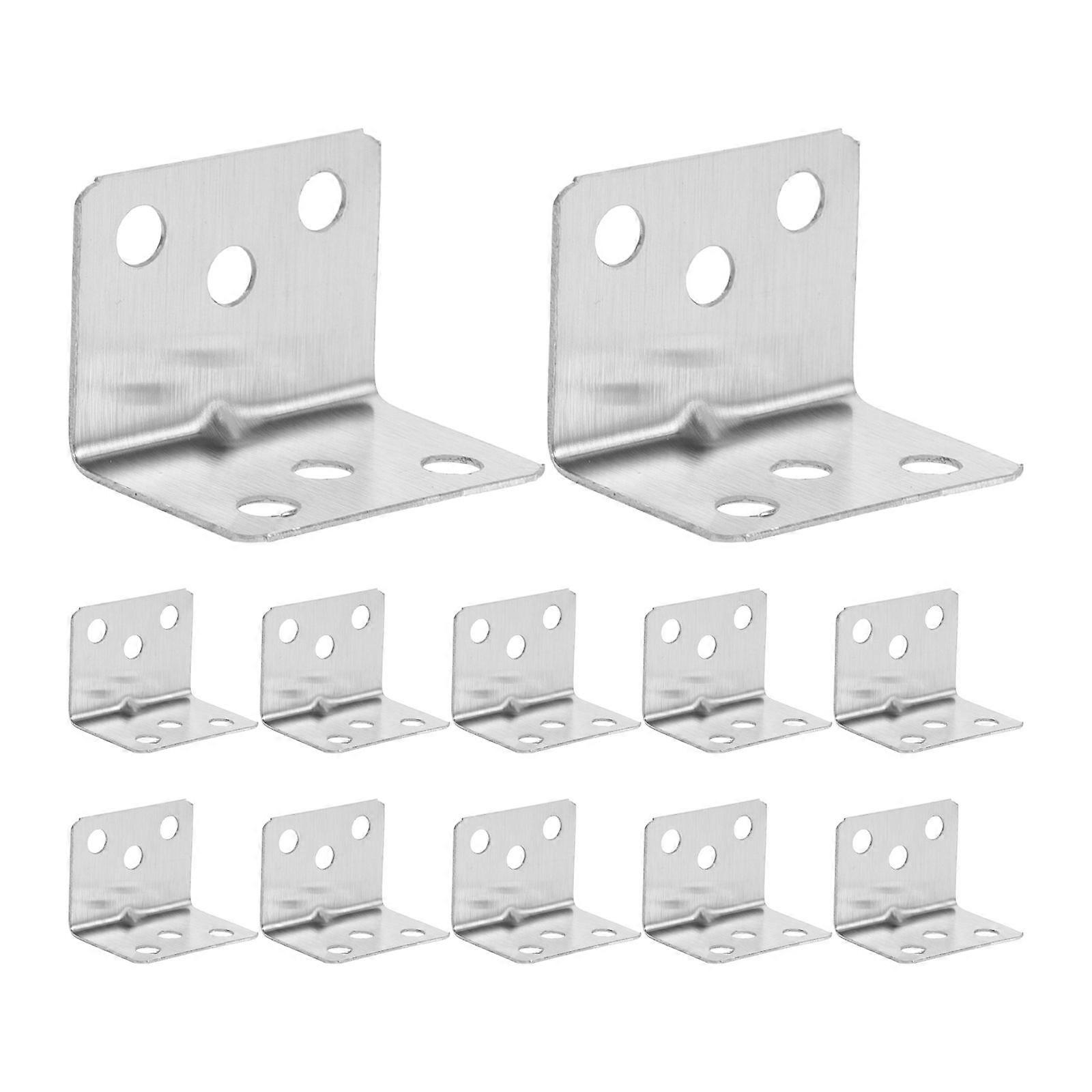 12pcs Table Top Fastener Right Angle Corner Bracket Shelf Bracket Shelf Fixing Bracket