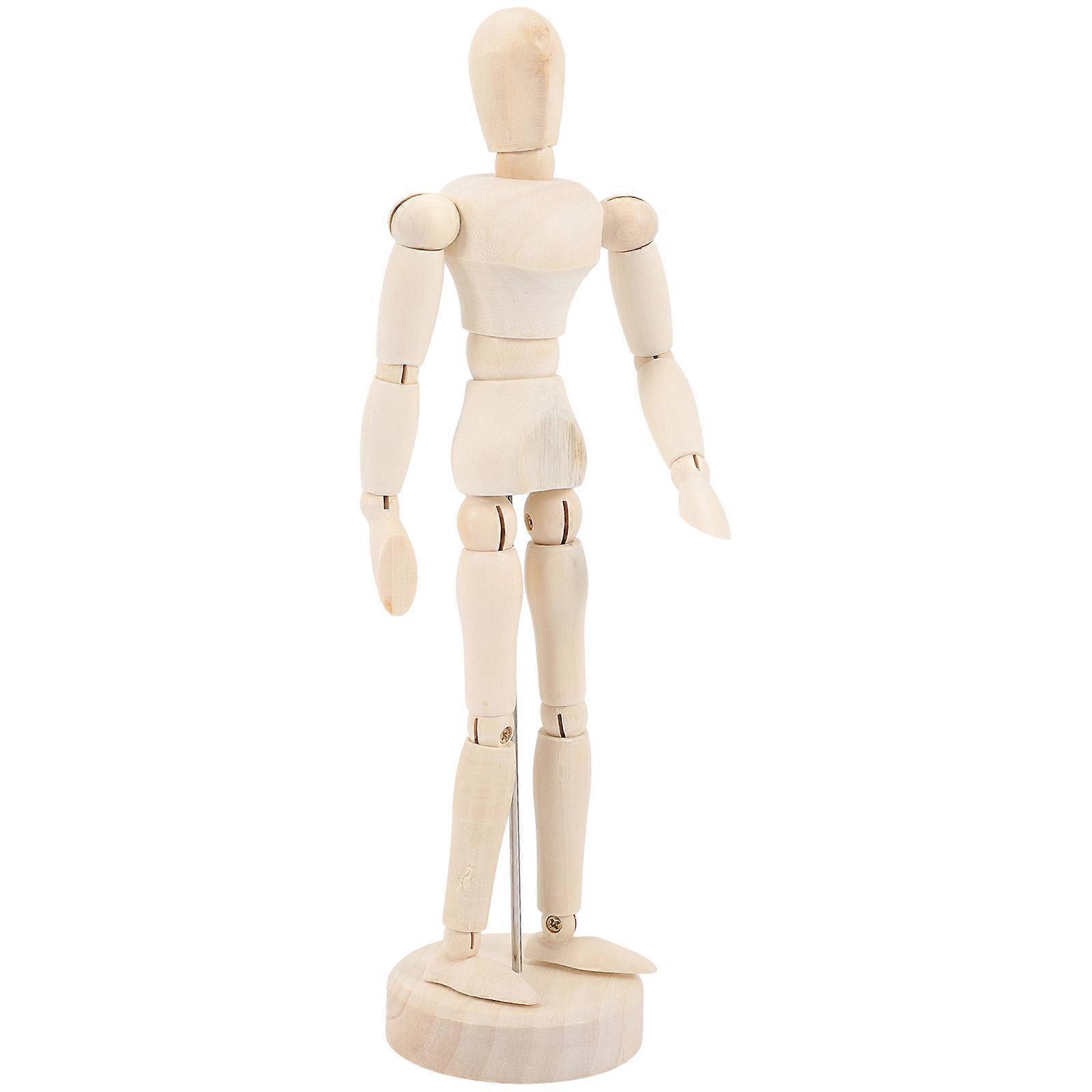 Table Top Mannequin Moveable Joints 21.5x5.5x5.5cm 1Pcs