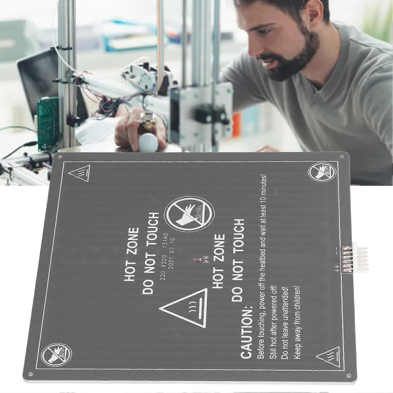 12V 120W Αλουμίνιο Θερμαινόμενη Πλάκα Θερμού Κρεβατιού 214mm για 3D Εκτυπωτή