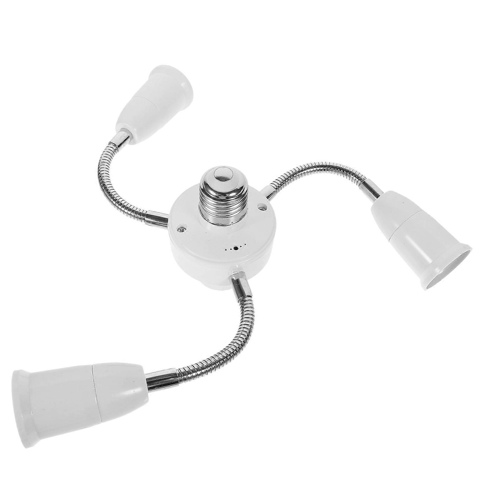 Light Extension Socket E27 Light Bulb Holder Extension For Home Lighting White Plastic Flexible Lighting Adjustment 1Pack