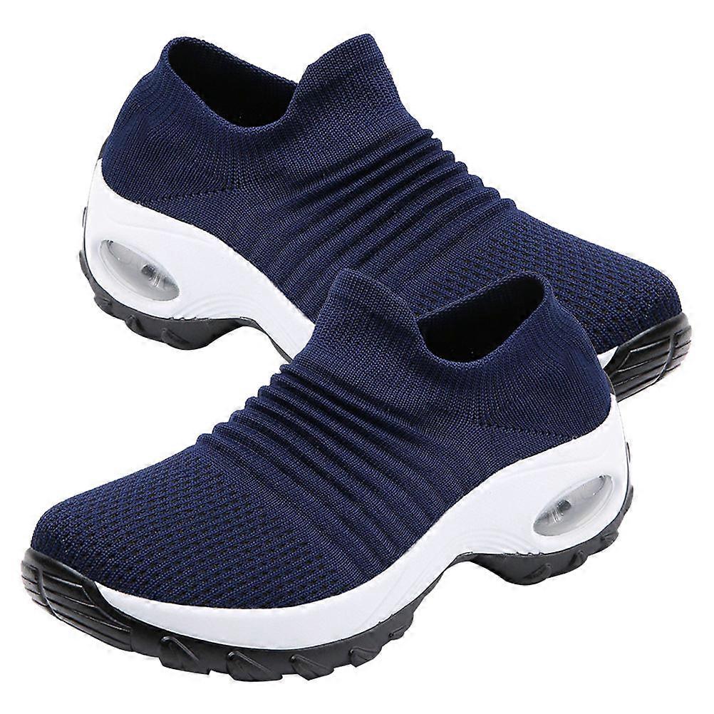 Exercise Footwear For Women With Blue Color And Anti-skid Sole Ideal For Travel 1 Pair