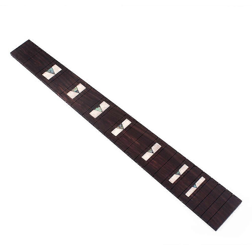 Guitar Neck Fingerboard with Shell Inlay for Acoustic Use Rosewood Brown Fits 41 inch Guitars