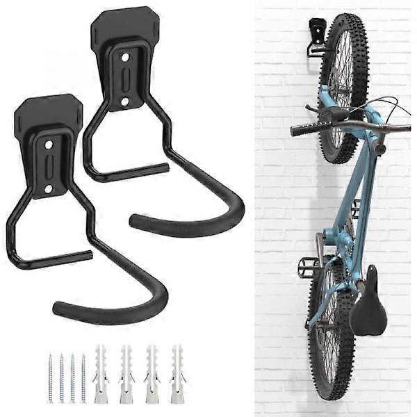 2 pcs wall-mounted bicycle rack, bicycle hook rack