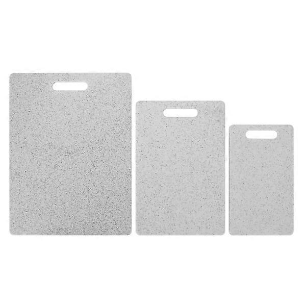 3pcs Cutting Board Set Imitation Marble Pattern Double-sided Kitchen (White)