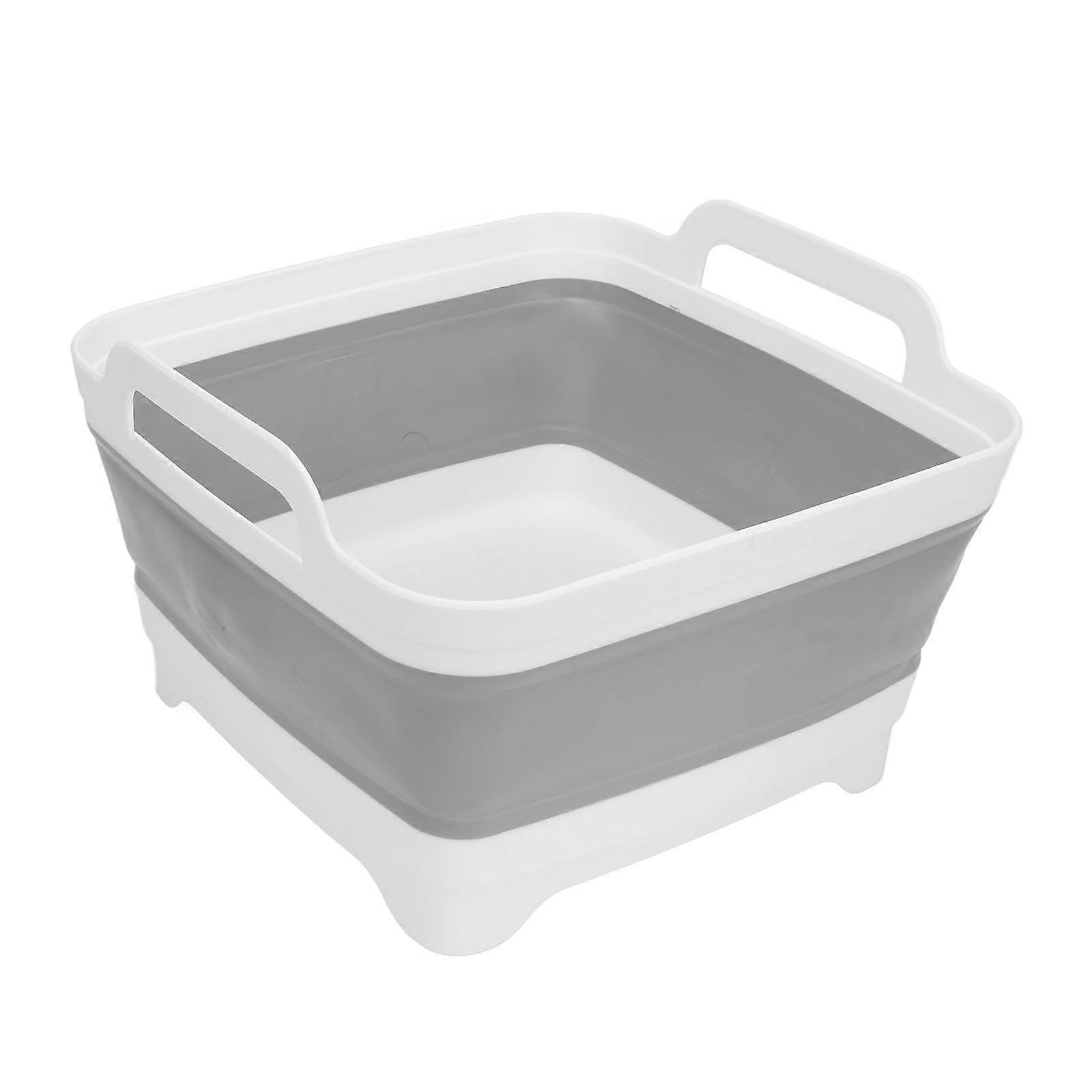 Collapsible kitchen storage tray foldable sink with drain plug