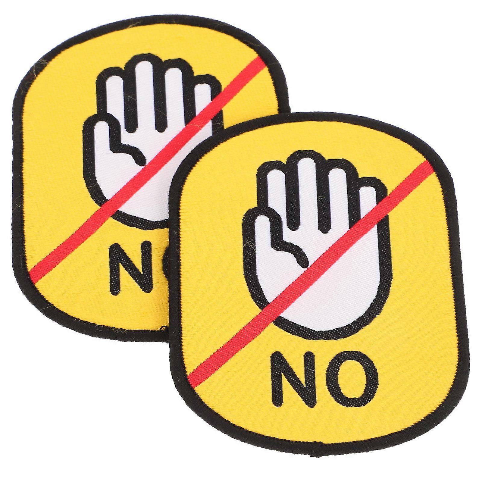 Yellow Pet Leash Sticker for Safe and Social Use Fabric Material Easy to Apply and Remove 7.5x4.5 Inches