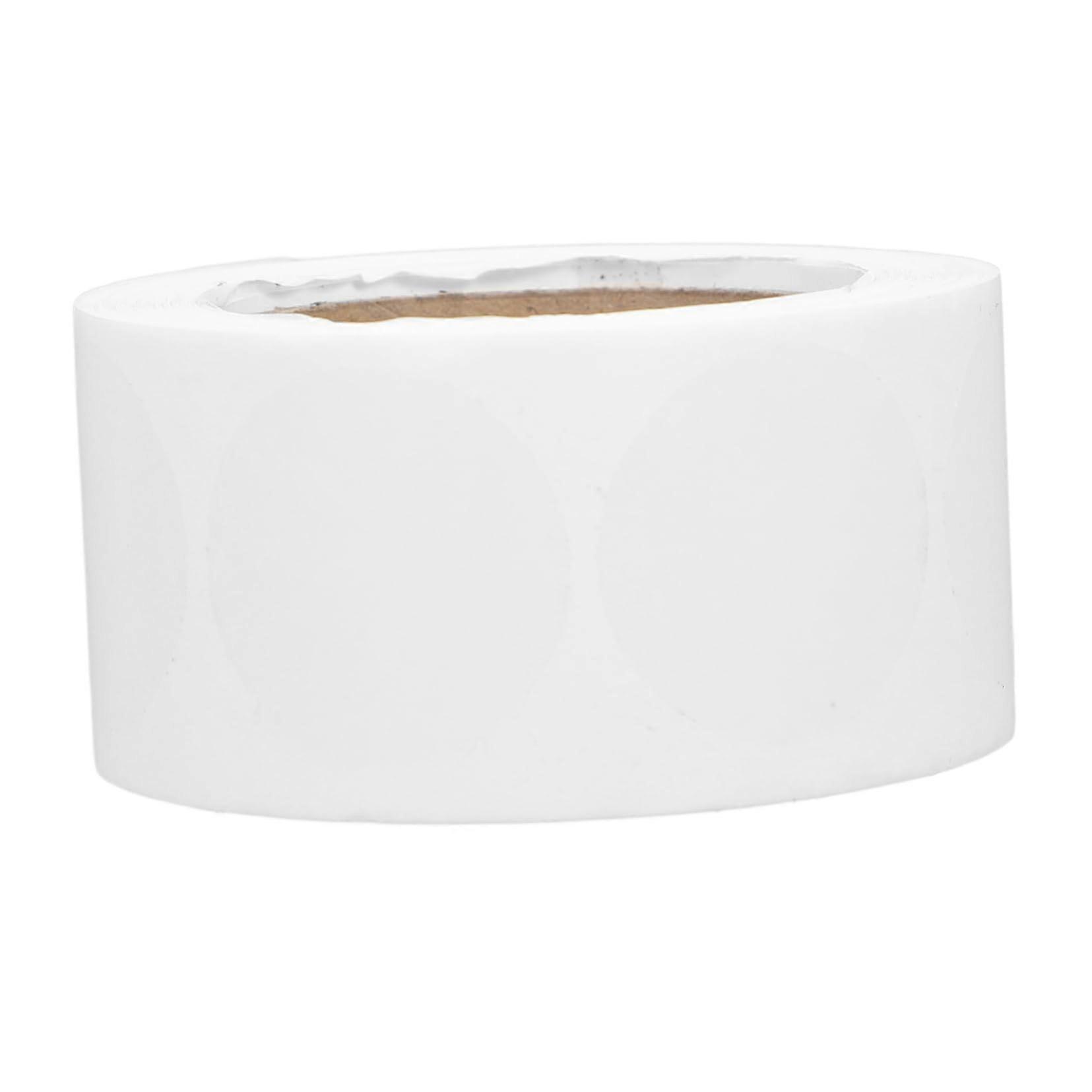 500 Count Clear Round Label Stickers - Blank Sealing Stickers for Thermo Labeling - Transparent Adhesive Dots