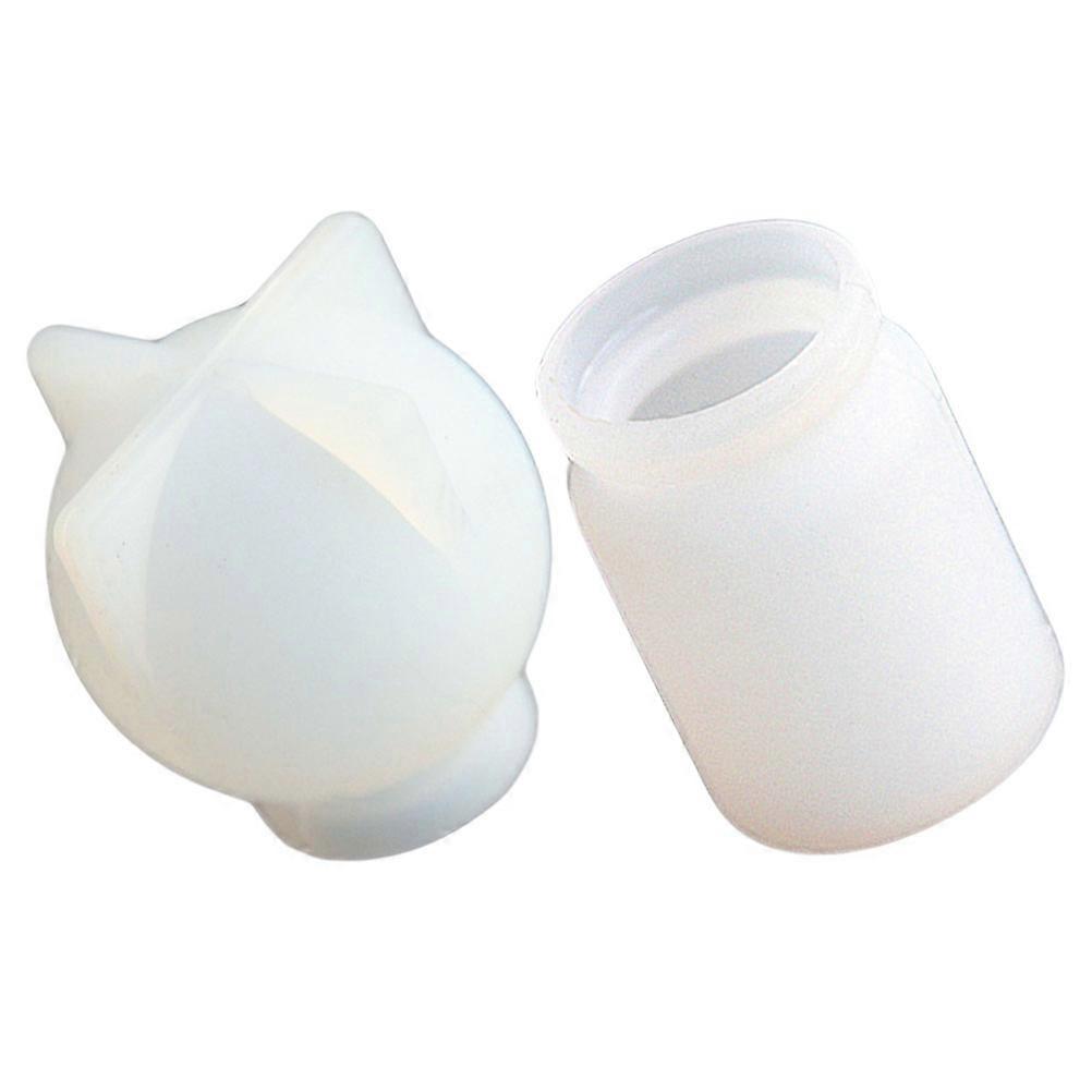 2pcs Mini Bottle Molds Empty Silicone Jars Mold Pendant Casting Molds For Making Drifting Bottle Diy Decoration Empty Storage Jar Molds Home