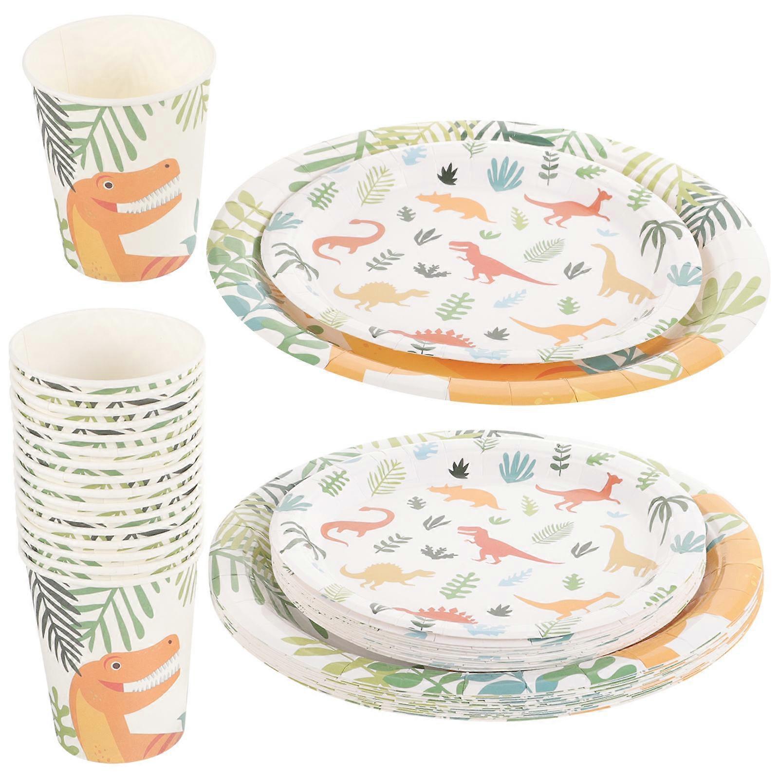 Cute Dinosaur Themed and Cups Great for Barbecues and Parties 1 Set