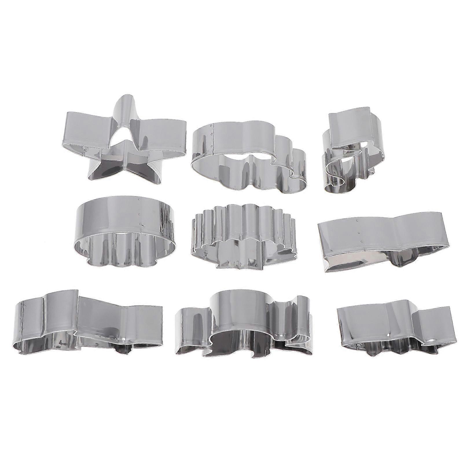 Stainless Steel Sea Animal Cookie Molds Set 9pcs Reusable Biscuit Cutters for Baking, Smooth Surface, Easy Demould, Design