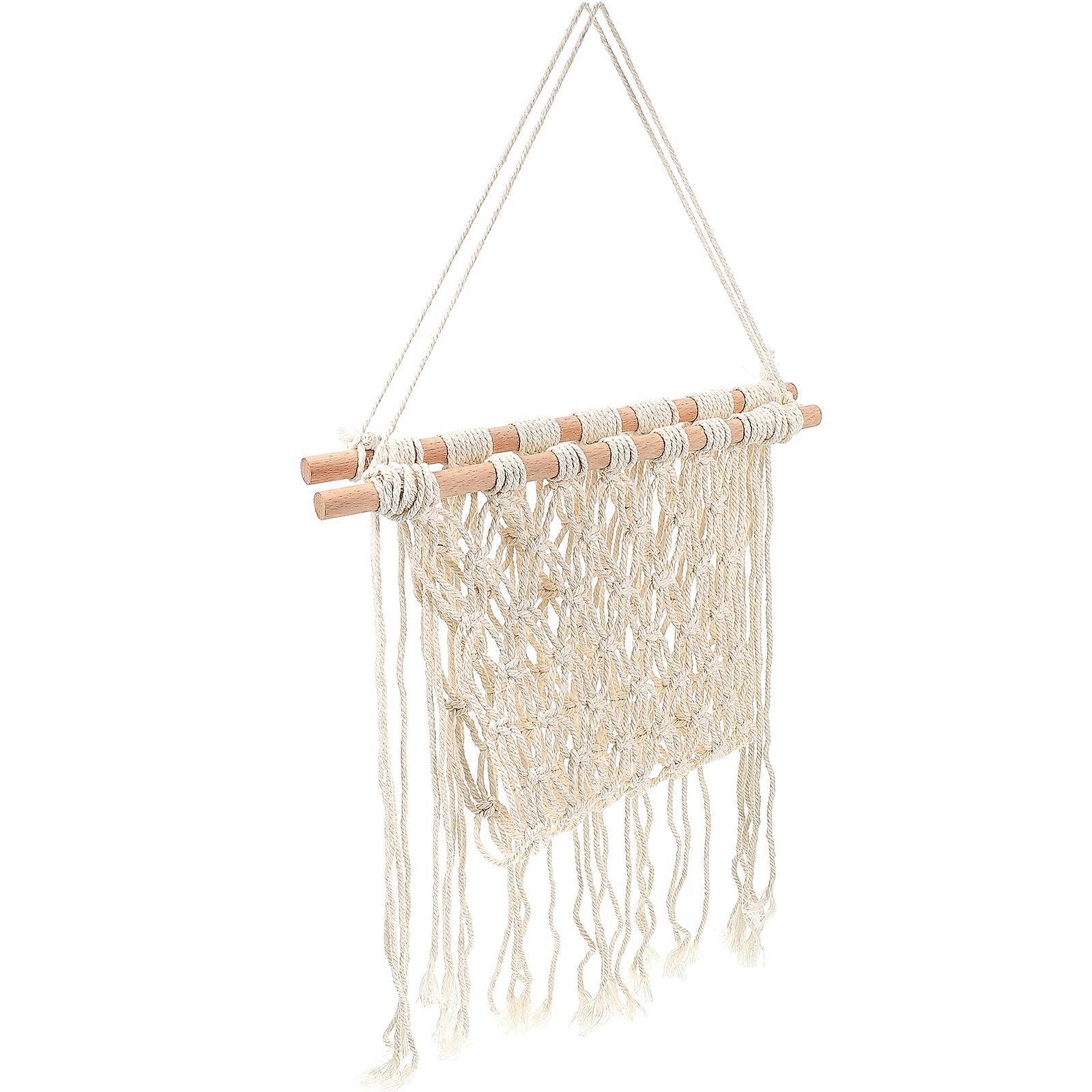 Stylish Cotton Hanging Basket For Indoor Decoration With Versatile Use In Kitchen And Office 1Set