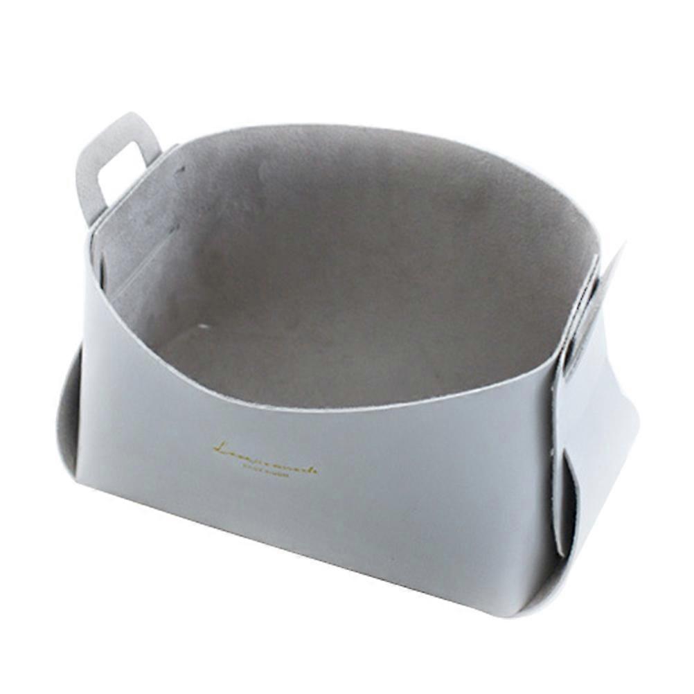 Storage Basket for Home Use Lightweight Portable Snack Organizer Grey Small