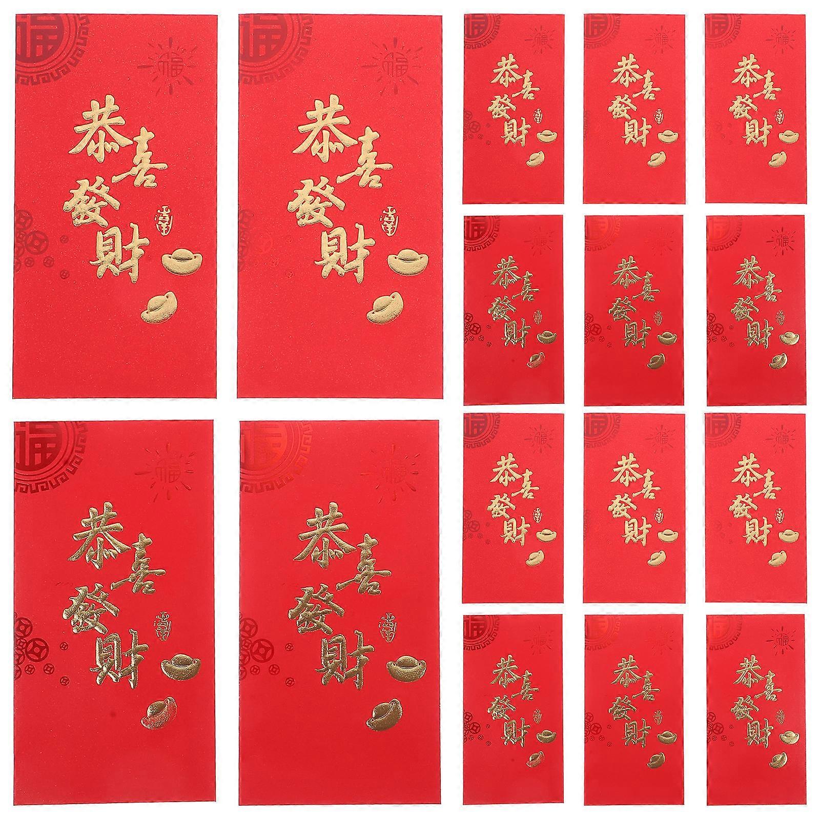 Chinese New Year Money Packet 6Pcs Red Envelopes With Adorable Dragon Pattern For Spring Festival Occasion 17.00X9.00X0.10CM