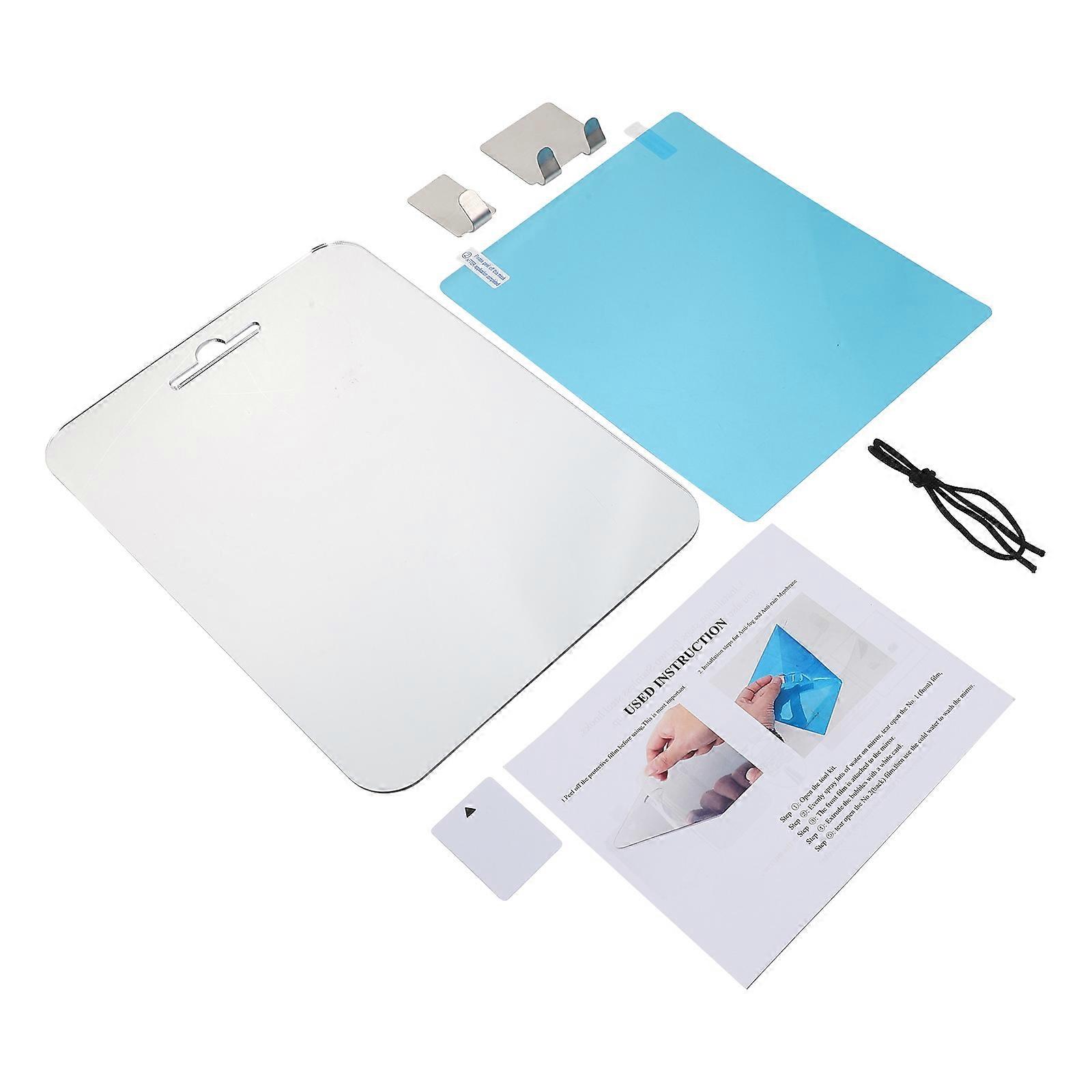 Non-Breakable Fog-Proof Mirror Travel Bathroom Shaving Rectangular Size 25x18cm Ideal For Women 1 Set