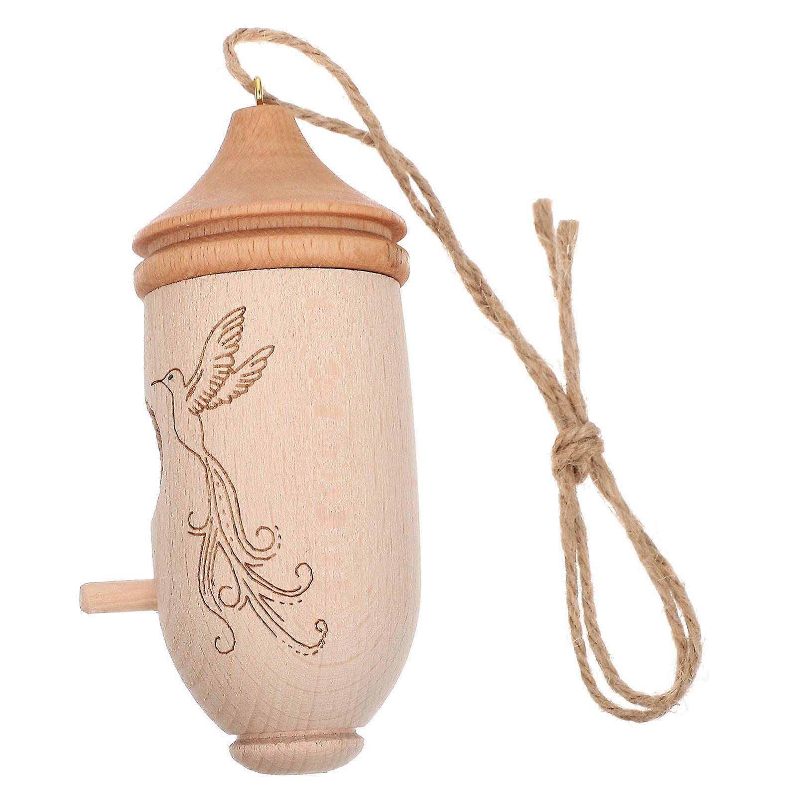 Durable Wooden Bird Feeder for Outdoor Use with Smooth Surface 4 Inches