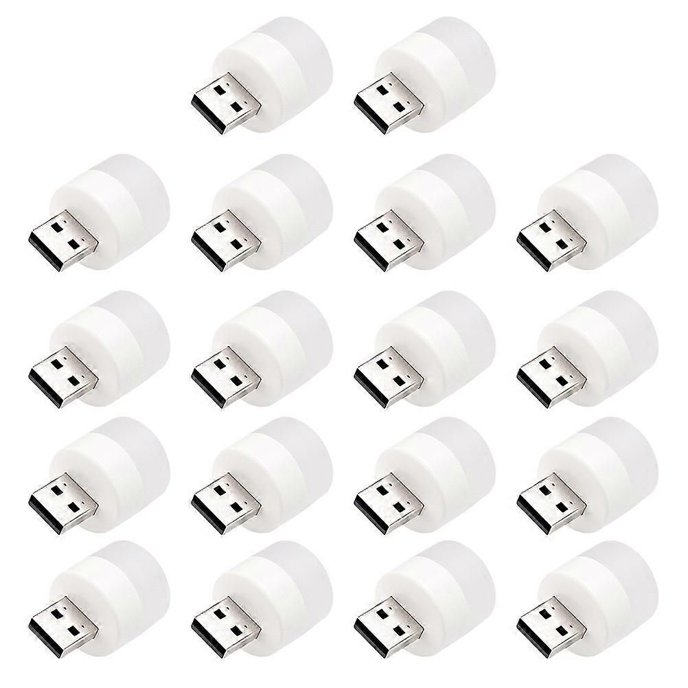 USB Light 18Pcs White PVC Ultra-Efficient Ambient Lighting for Home Use and Car Interior