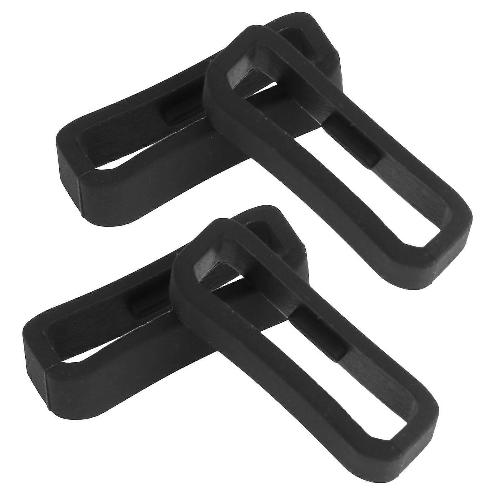 Black Silicone Watch Strap Loop for Secure Fit and Comfortable Wear 4 Pieces 22mm Inner Diameter