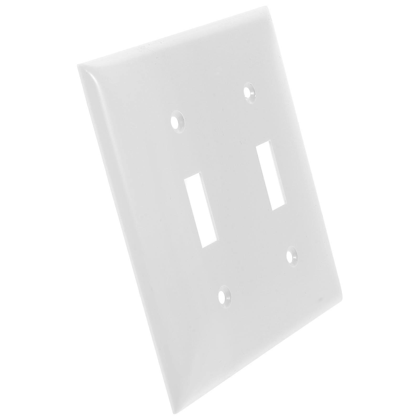 Modern Light Switch Covers 1 Set Rectangular White Electrical Toggle Wall Plate Ideal For Interior Design Easy Installation