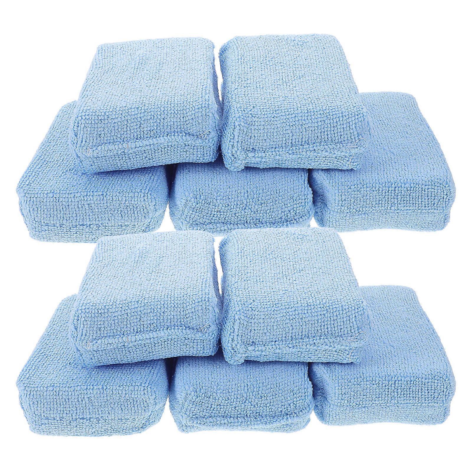 10pcs Car Wax Applicator Pads Rectangular Car Cleaning Polisher for Detailing Waxing and Polishing Supplies