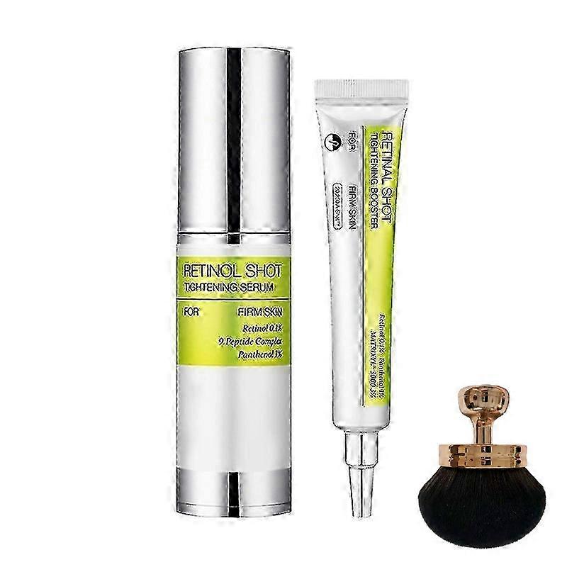 レチノール ショット タイトニング セラム ピュア ビタミン A レチノール タイトニング セラム & アイ クリーム + メイクアップ ブラシ - アンチエイジング スキンケア セット