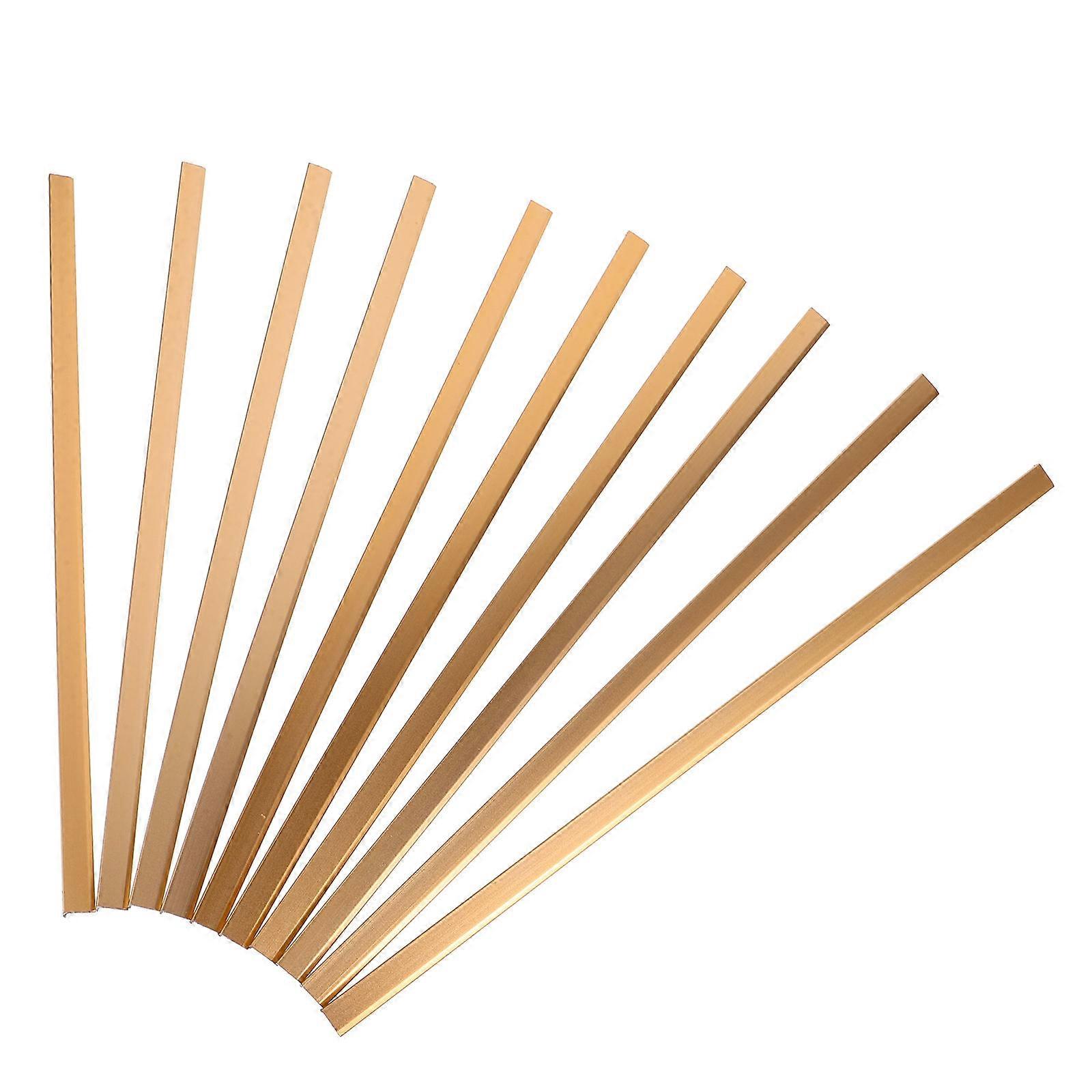 Peel And Stick Molding 10Pcs For Walls DIY Projects Golden Self-Adhesive Edge Trims With Easy Installation