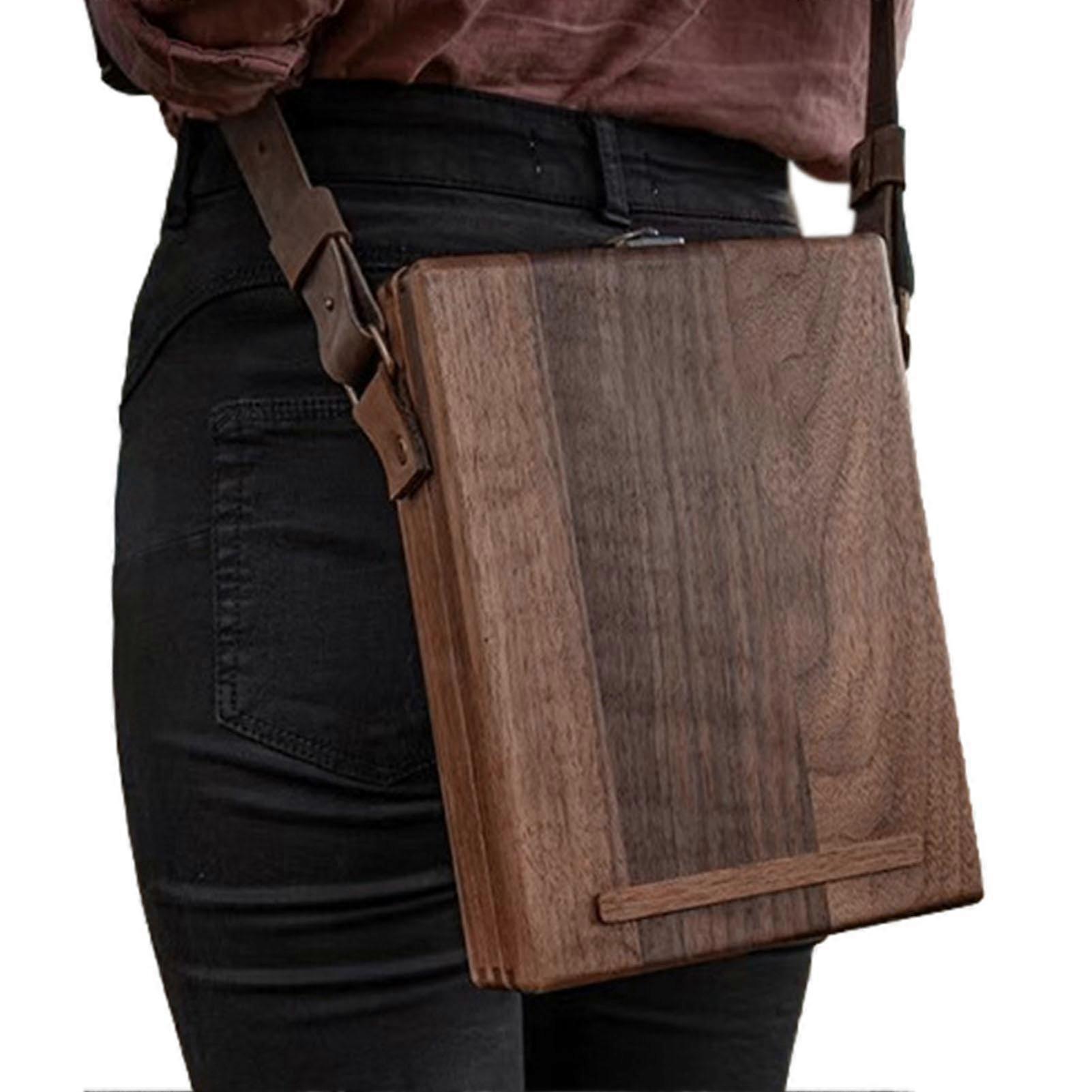 Wooden Bag Container for Glasses, Scissors Paulownia Carbonisation