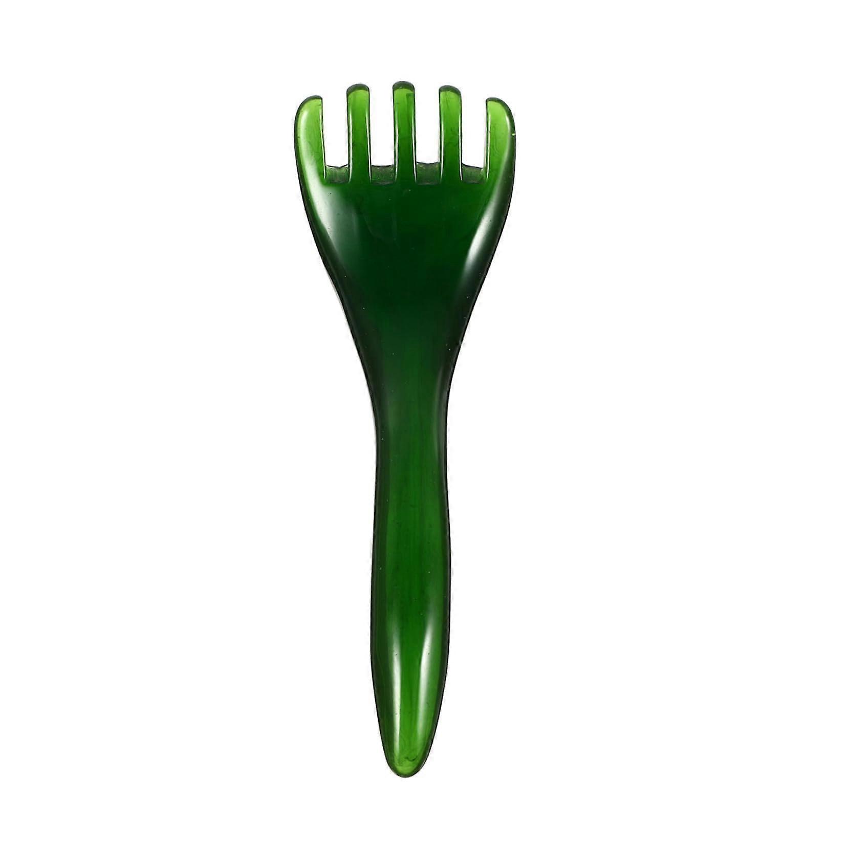 Massager 1 Piece Five Claws Massage Comb Made Of Beeswax And Resin Green Scalp Massage Tool