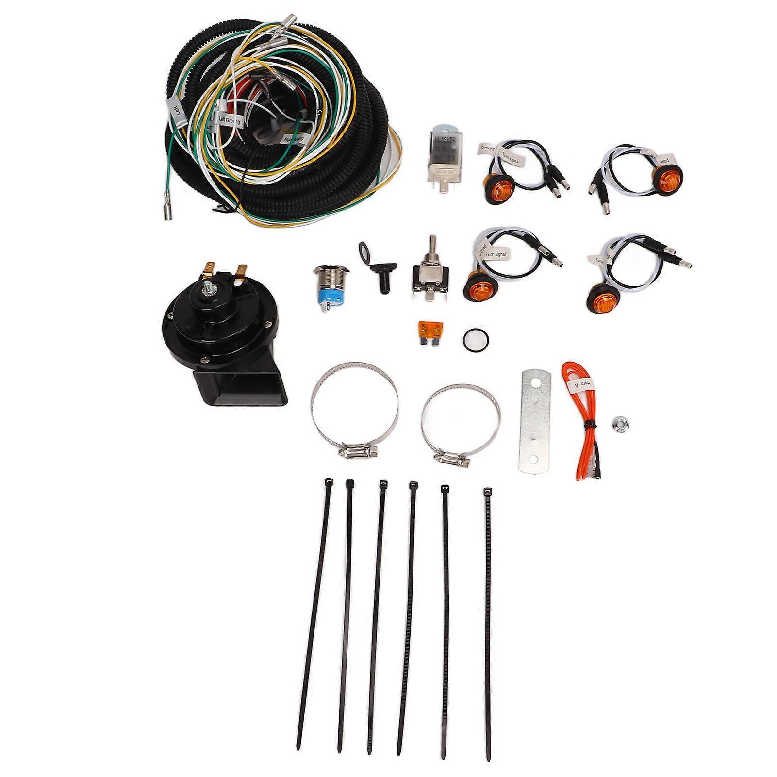 UTV ATV Turn Signal Light Kit with Steering Column Switch for Honda Pioneer 700 4