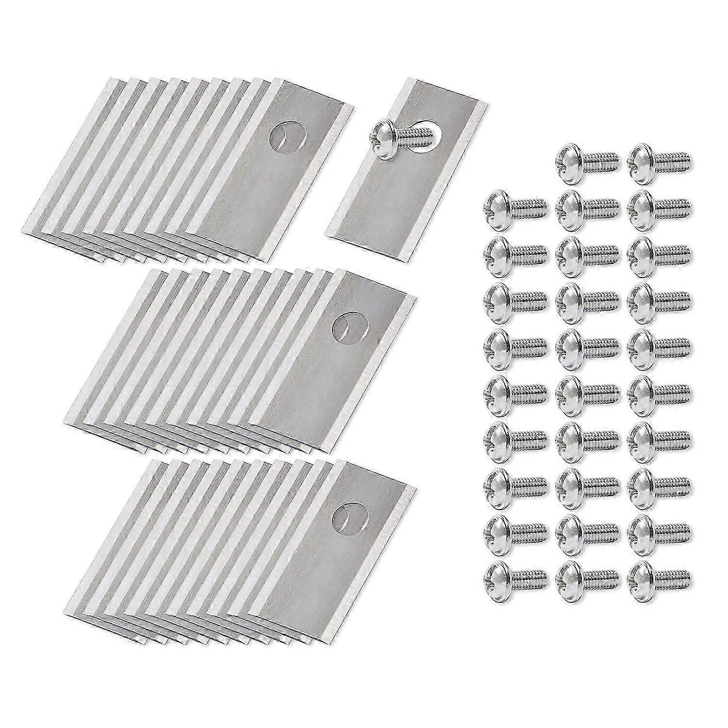 30 stk for Honda Miimo robotgressklipper rustfritt stål erstatningsblader, 39,2x17,5 mm