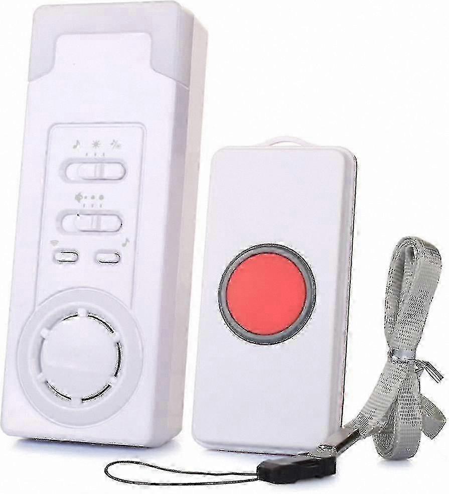 Smart Wireless Caregiver Pager System with Emergency Call Button for Personal Assistance Alerts