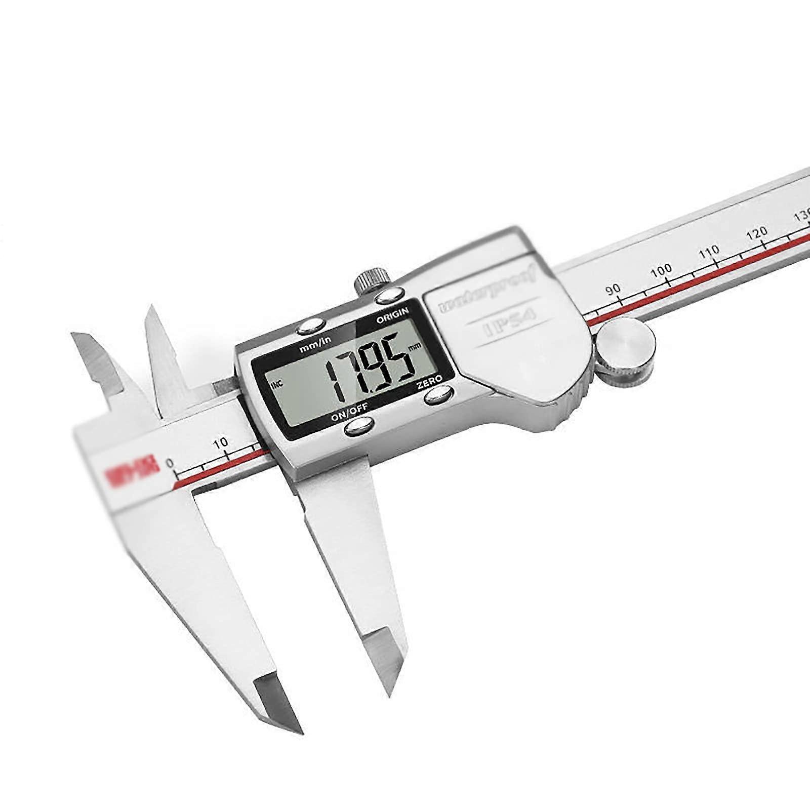 Vernier Caliper Electronic Digital Caliper 150mm Silver Industrial-Grade Low-Play High-Depth