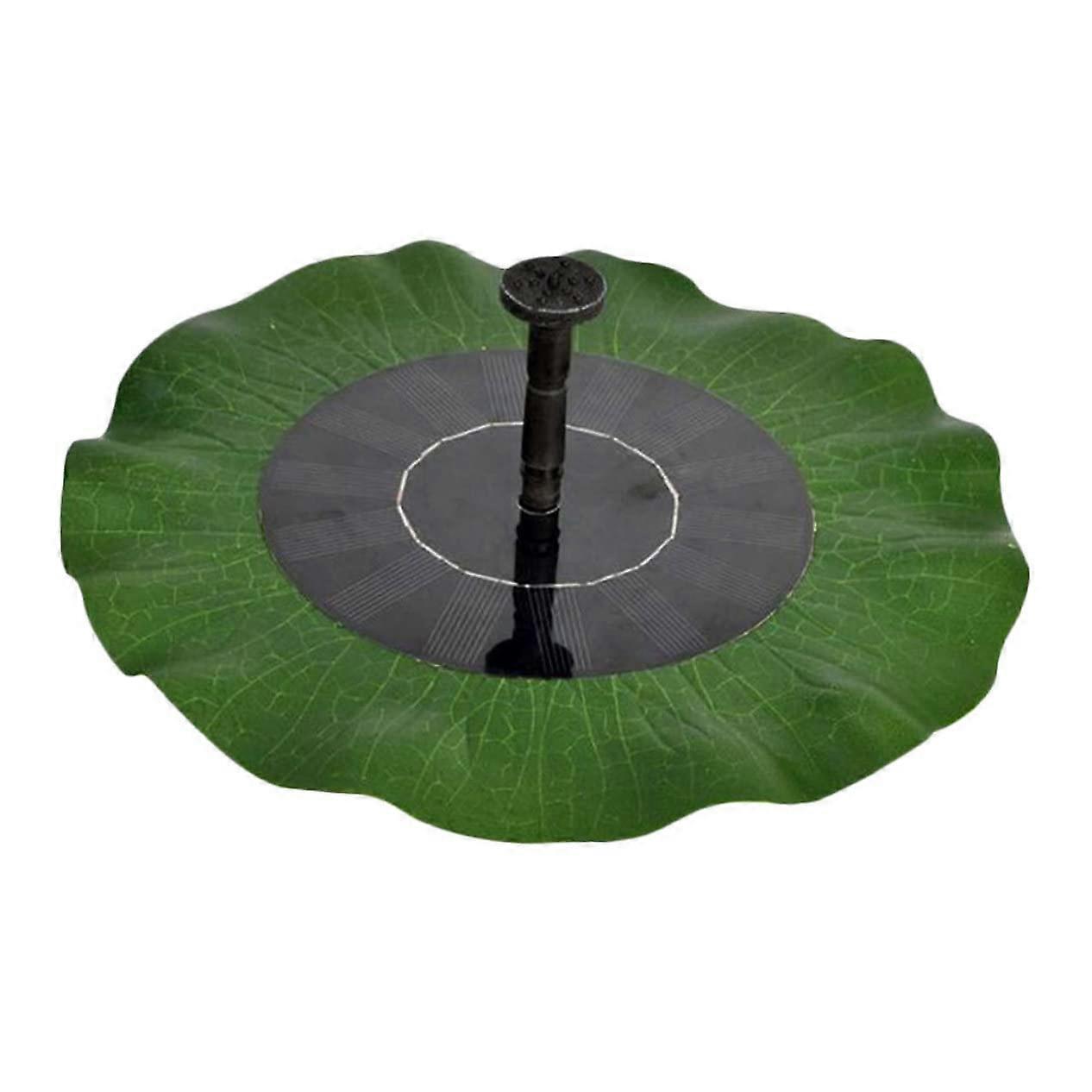 Solar Powered Lotus Leaf Fountain Water Feature With Nozzle Monocrystalline Panel Automatic Operation Bird Bath Outdoor