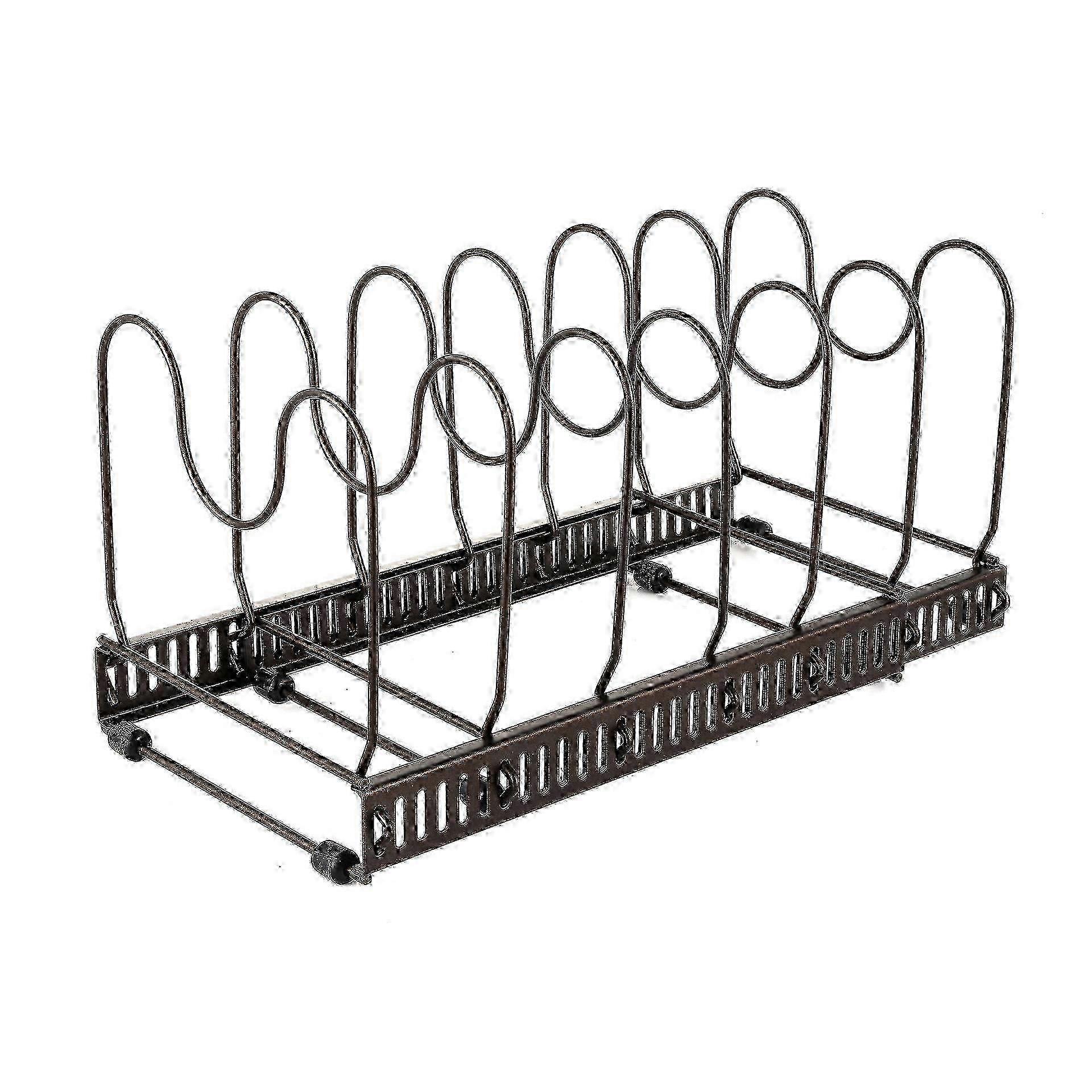 Expandable Kitchen Drawer Organizer for Pots, Pans, Lids & Cutting Boards, Adjustable Compartment Space-saving Storage
